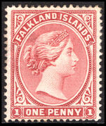 Falkland Islands 1891-1902 1d venetian red unused no gum.