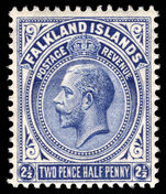 Falkland Islands 1912-20 2½d deep bright-blue lightly mounted mint.