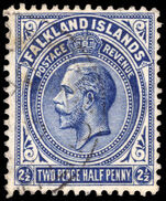 Falkland Islands 1912-20 2½d deep bright-blue perf 14 lightly mounted mint.