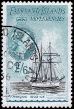 Falkland Island Dependencies 1954 2s6d Francais ship fine used.