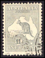 Australia 1931-36 £1 grey wmk CofA fine used.