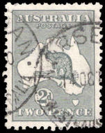 Australia 1915-27 2d grey wmk narrow crown Die II (unlisted) fine used.