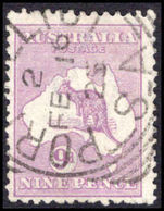 Australia 1915-27 9d violet die IIB narrow crown fine used.