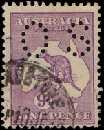 Australia 1915 9d violet official fine used.