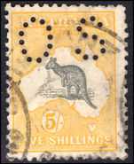Australia 1915-28 5s grey and yellow official fine used.