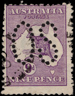 Australia 1913 9d violet official fine used.