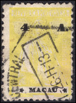Macau 1919-24 4a Lemon fine used.