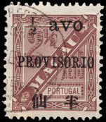 Macau 1894 ½a on 2½r brown newspaper fine used.