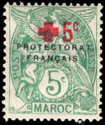 French Morocco 1914-17 5c+5c Red Cross type (10a) vermillion lightly mounted mint.