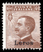 Leros 1912-21 40c brown unmounted mint.