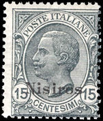 Nisiros 1912-21 15c slate watermark lightly mounted mint.