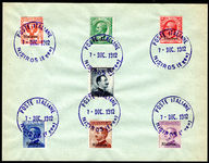 Nisiros 1912 set of 7 on fine CTO cover.
