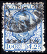 Eritrea 1928-29 1l25 blue and ultramarine fine used.