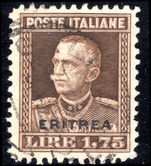 Eritrea 1928-29 1l75 brown fine used.