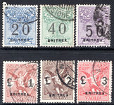 Eritrea 1903 Postage Due Money Order set 20c signed Diena fine used.