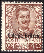 Eritrea 1903 40c unused, signed Diena and subsequently skilfully regummed.