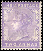 India 1900-02 2a pale violet lightly mounted mint.