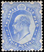 India 1902-11 2a6p ultramarine lightly mounted mint.