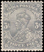 India 1911-23 3p slate lightly mounted mint.