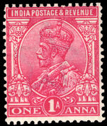 India 1911-23 1a carmine lightly mounted mint.