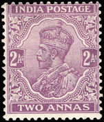India 1911-23 2p purple lightly mounted mint.