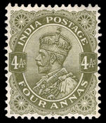 India 1911-23 4a olive-green lightly mounted mint.