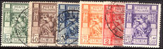 Libya 1924-31 Sibyl set perf 14 fine used (2 later values lightly mounted mint).