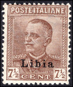 Libya 1928-30 7½c brown lightly mounted mint.