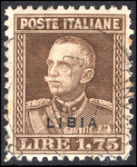 Libya 1928-30 1l75 brown perf 11 fine used.