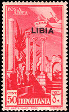 Libya 1937-41 50c carmine air lightly mounted mint.