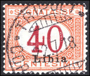 Libya 1915-30 40c postage due fine used.