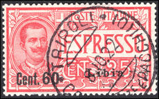 Libya 1922 60c on 25c Express fine used.