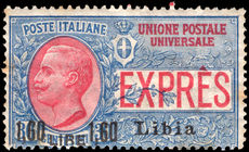 Libya 1922 1l60c on 30c Express lightly mounted mint.