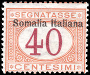 Somalia 1909-20 40c postage due overprint at top lightly mounted mint.