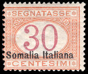 Somalia 1920 30c Magenta and Orange Postage Due lightly mounted mint.