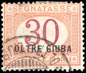Jubaland 1925 30c magenta and orange postage due fine used.
