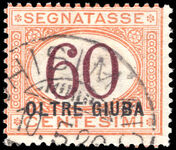 Jubaland 1925 60c magenta and orange postage due fine used.