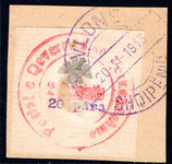 Albania 1913 handstamped 20pa red and grey fine used.