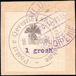 Albania 1913 handstamped 1g grey and grey fine used.