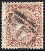 Spain 1868-69 100m brown fine used.