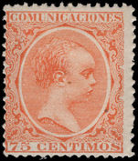 Spain 1889 75c orange lightly mounted mint.