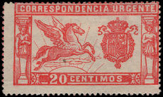 Spain 1905 20c red Express lightly mounted mint.