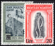 San Marino 1942 Provisionals unmounted mint.