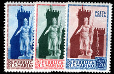 San Marino 1954  Statue of Liberty unmounted mint.
