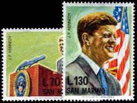 San Marino 1964 First Death Anniversary of John F. Kennedy unmounted mint.