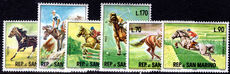 San Marino 1966 Equestrian Sports unmounted mint.