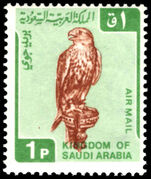 Saudi Arabia 1968-72 1p Saker Falcon air unmounted mint.