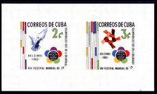 Cuba 1962 World Youth Festival souvenir sheet  lightly mounted mint.