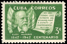 Cuba 1943 E Alfaro mounted mint.
