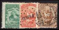 Peru 1866 set fine used (5c unused).